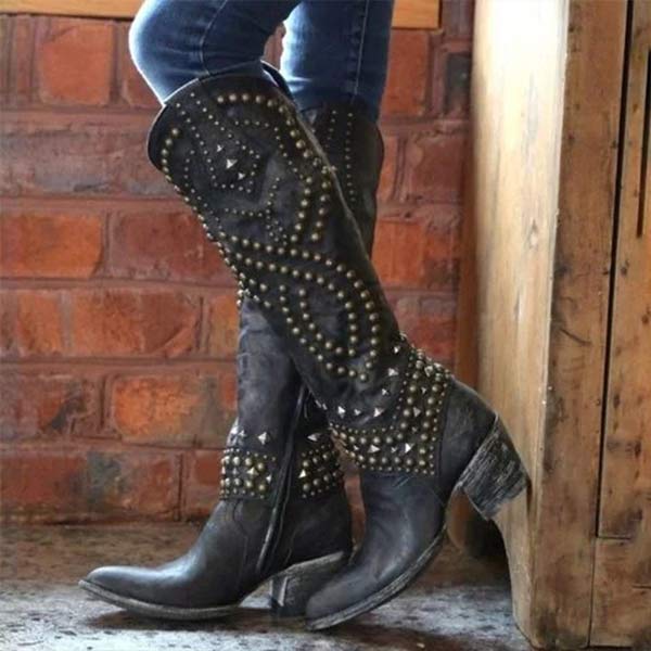 Helvano | Cowboystiefel mit Absatz für Damen