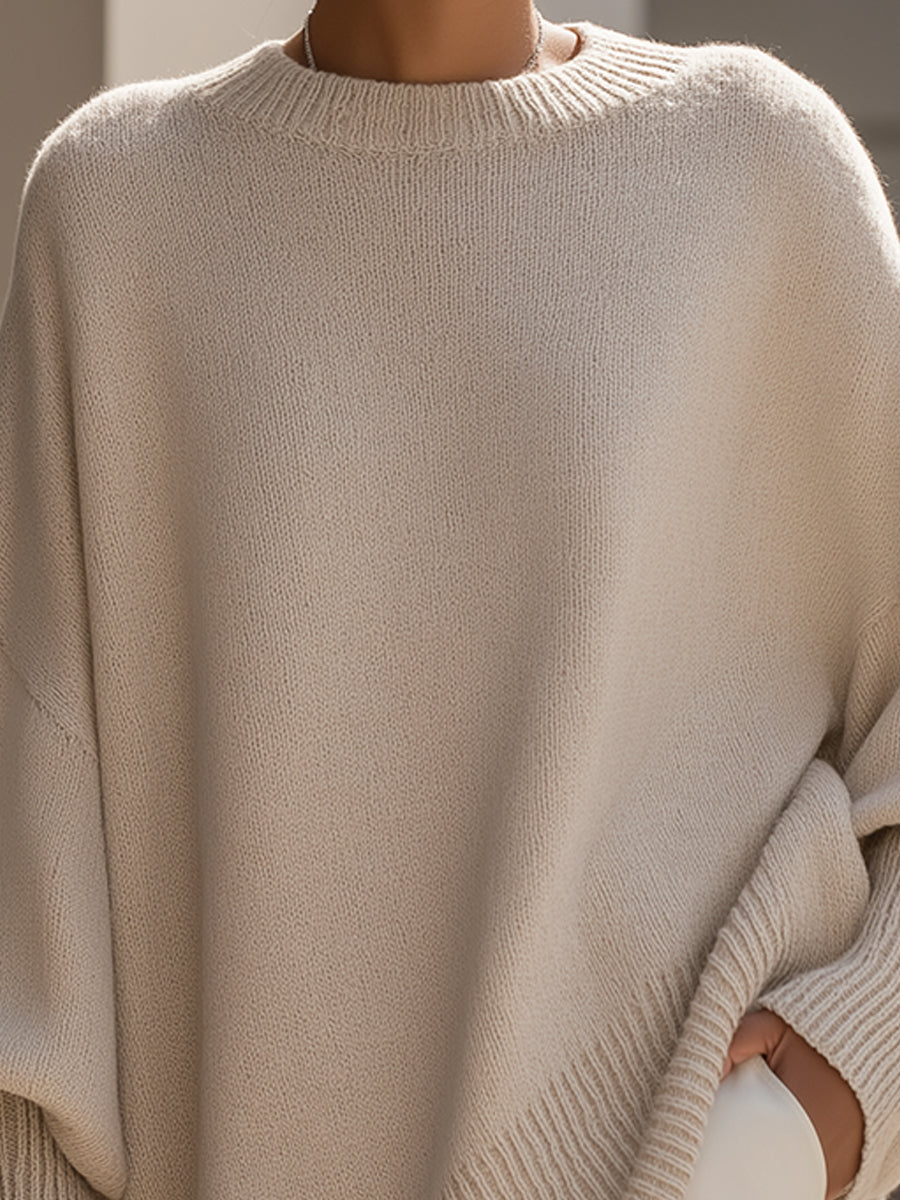 Helvano | Oversized Rippstrick-Pullover für Damen