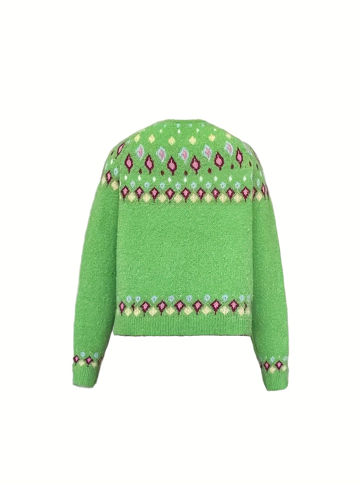 Helvano | Damen Strickjacke mit Norweger-Muster