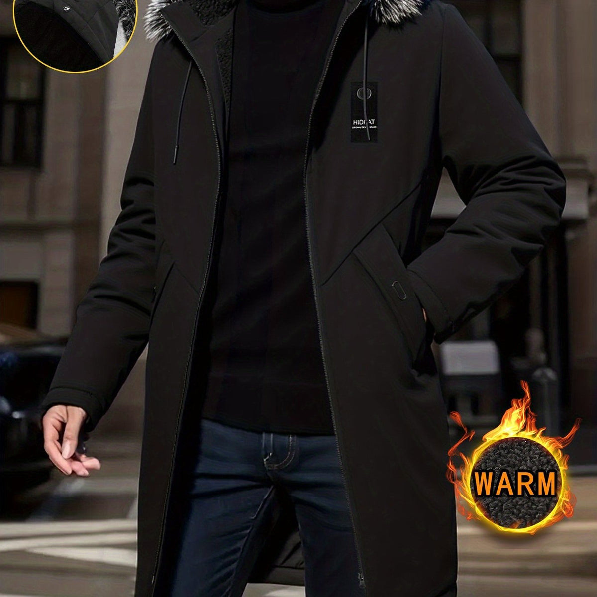 Helvano | Mittellanger Herren-Parka mit Kapuze