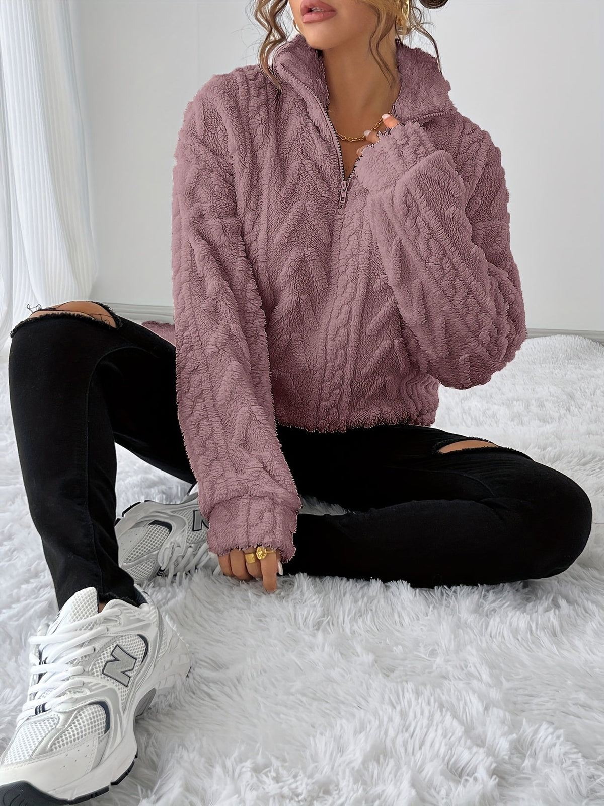 Helvano | Strukturierter Strickpullover für Damen