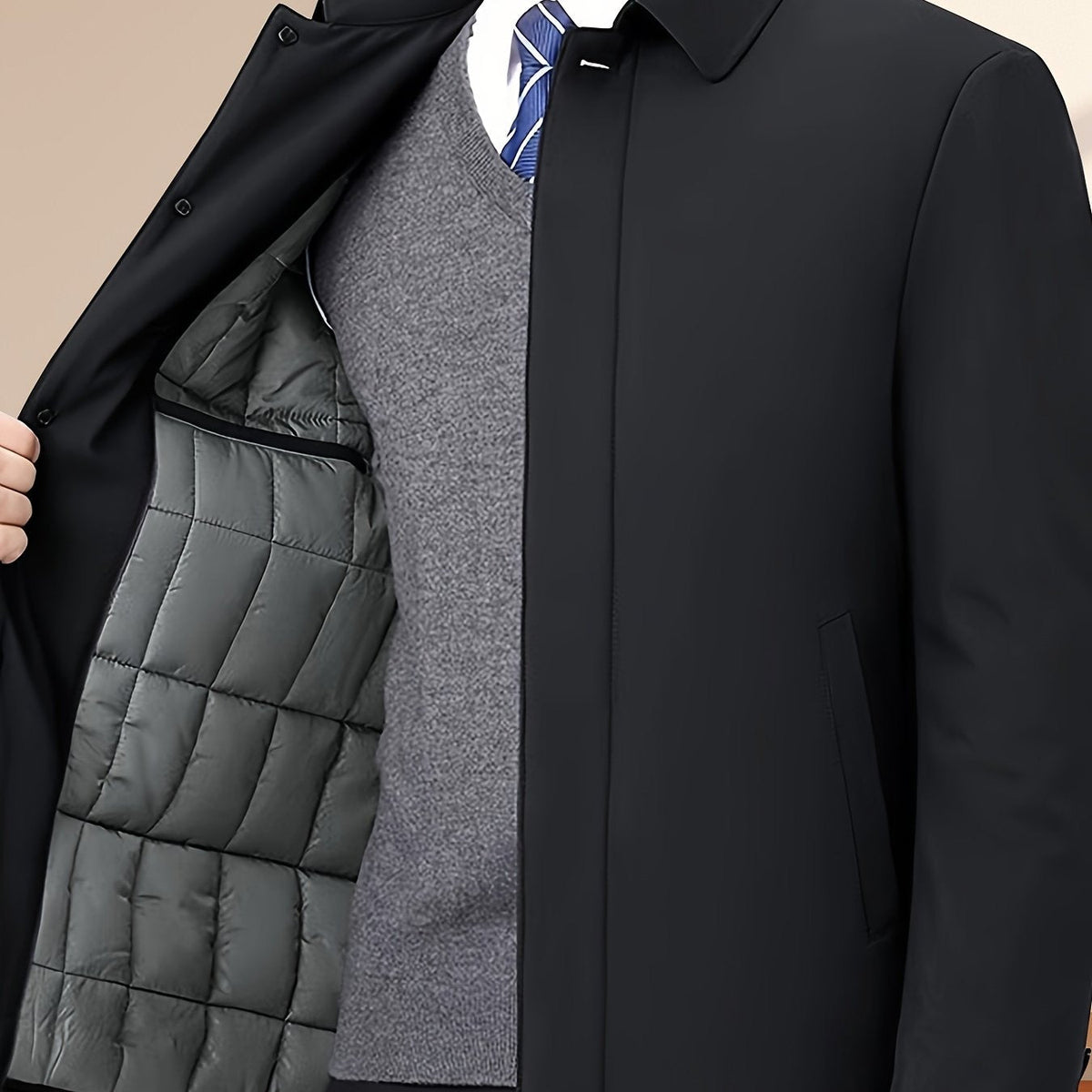 Helvano | Herren Blazer mit Reverskragen und Reissverschluss