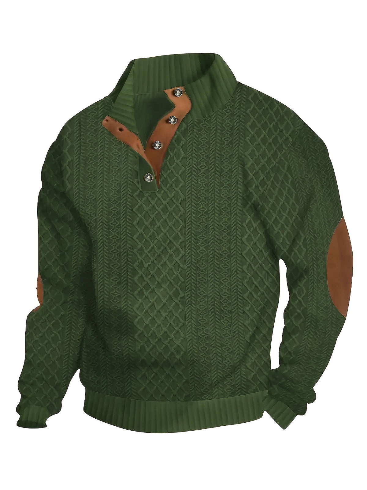 Helvano | Henley-Strickpullover mit Stehkragen für Herren