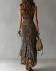 Helvano | Boho Midikleid für Damen in Grau