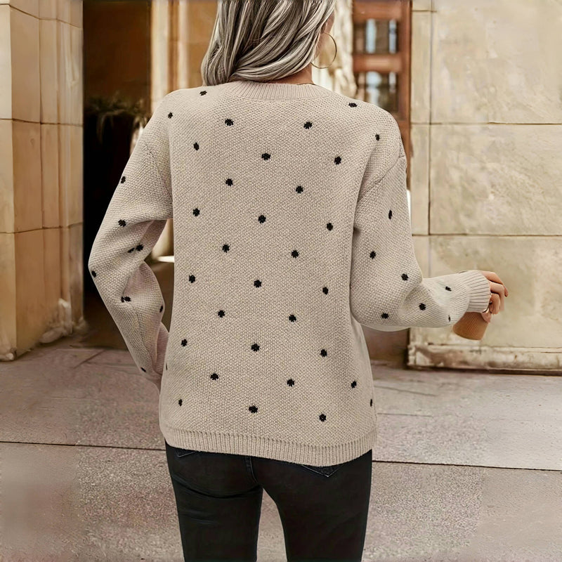 Helvano | Damen-Strickpullover mit Punkten