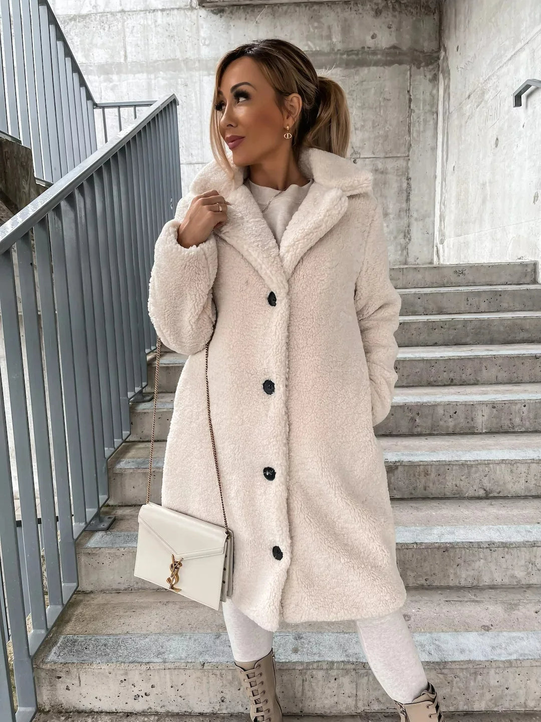 Helvano | Plüsch-Trenchcoat für Damen
