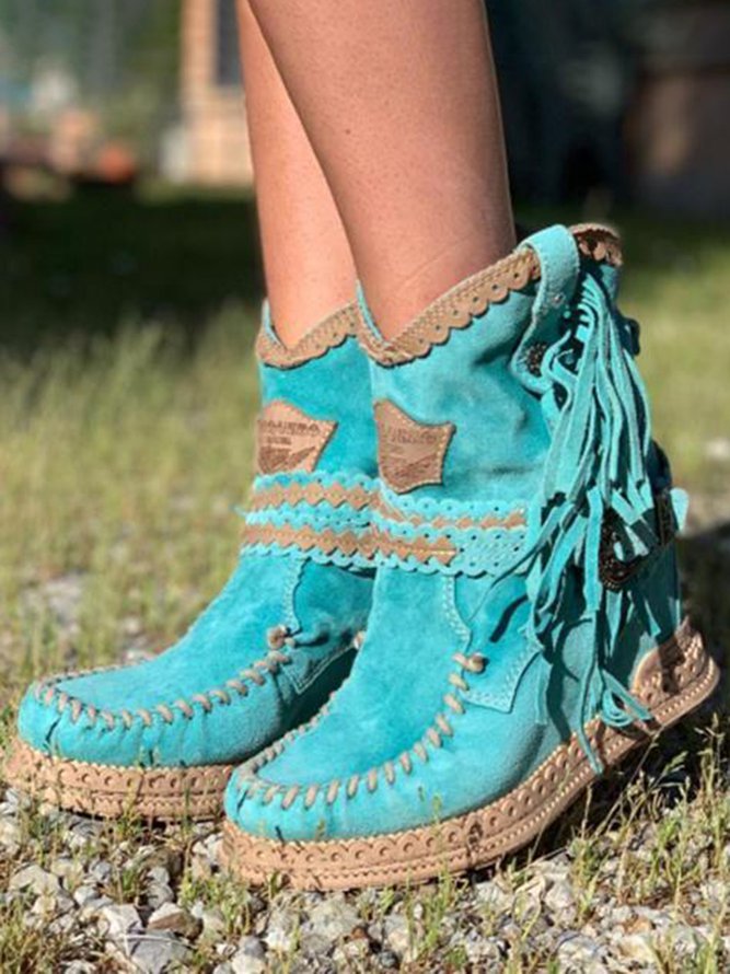 Helvano | Westernstiefel mit Fransen für Damen