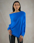 Helvano | Asymmetrisch drapierter Pullover für Damen