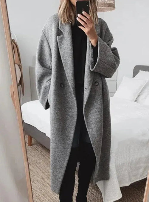 Helvano | Oversize Damenmantel mit Reverskragen