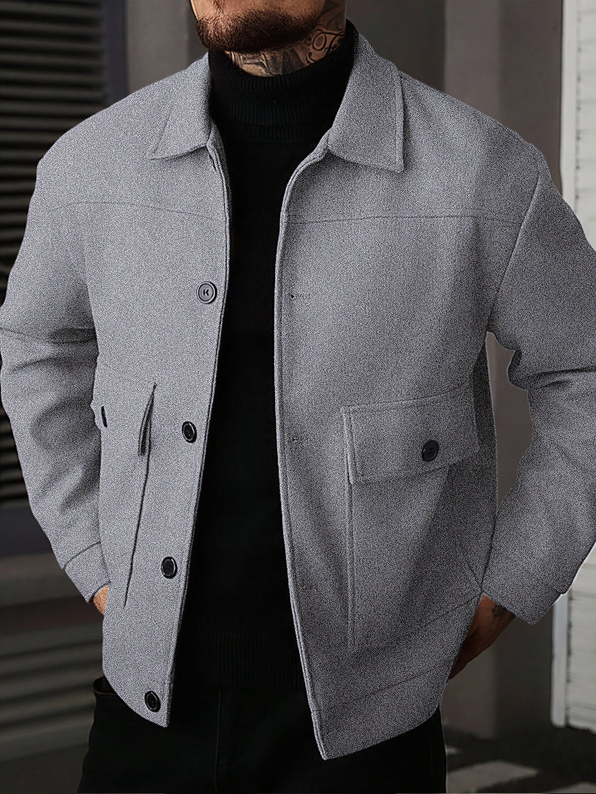 Helvano | Strukturierte Utility-Jacke für Herren