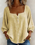 Helvano | Bluse mit eckigem Kragen für Damen
