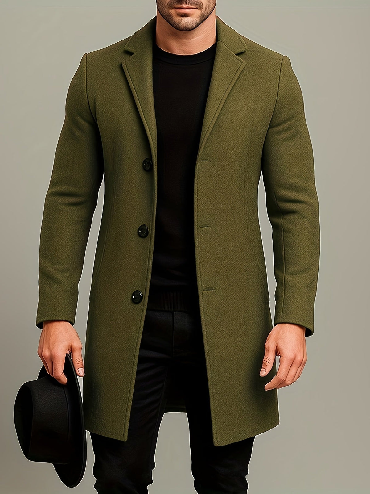 Helvano | Herrenjacke mit Revers und Knöpfen