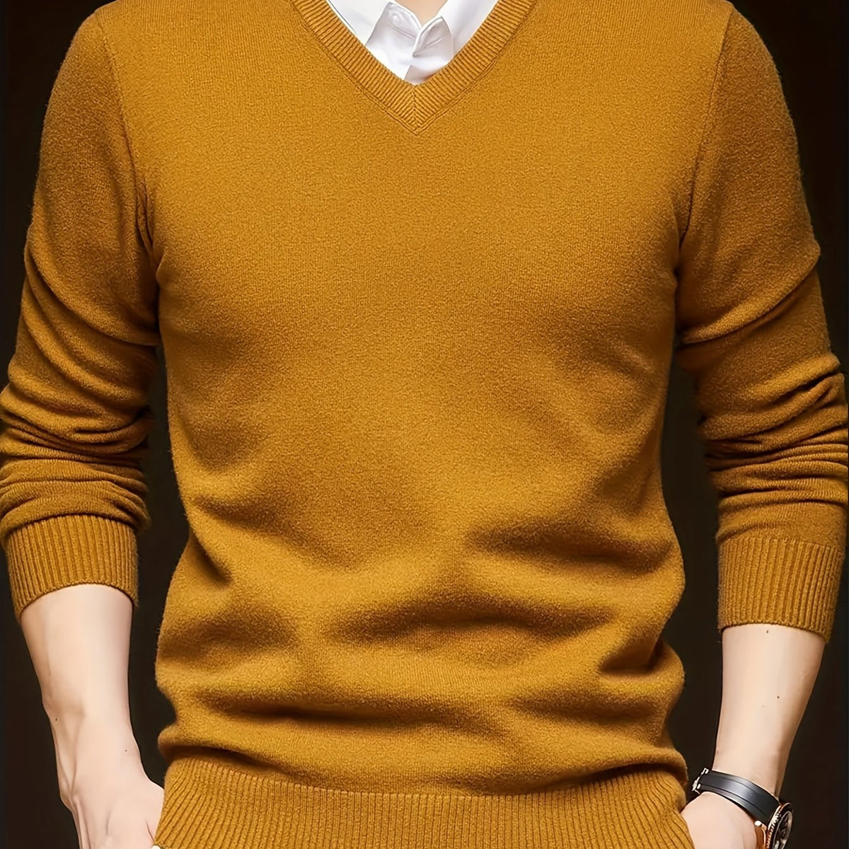 Helvano | Herren Strickpullover mit V-Ausschnitt
