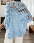 Helvano | Offene Damen-Strickjacke mit Fledermausärmeln