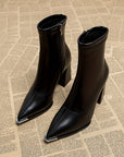 Helvano | Spitze Damen-Stiefeletten mit Blockabsatz