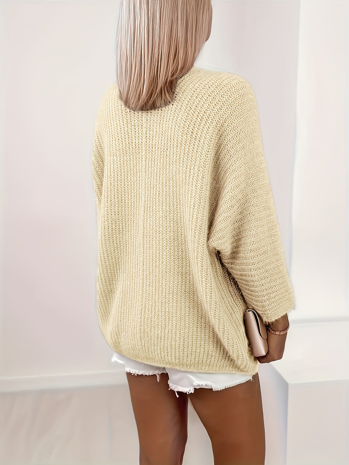 Helvano | Lockerer offener Strickcardigan für Damen