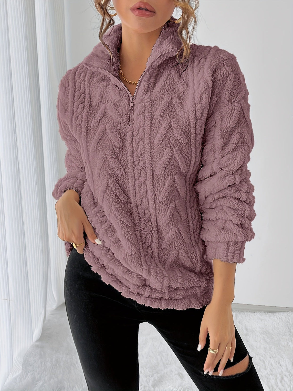 Helvano | Strukturierter Strickpullover für Damen