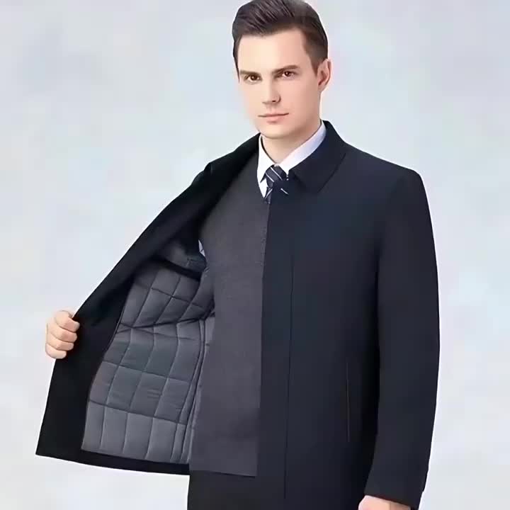 Helvano | Herren Blazer mit Reverskragen und Reissverschluss
