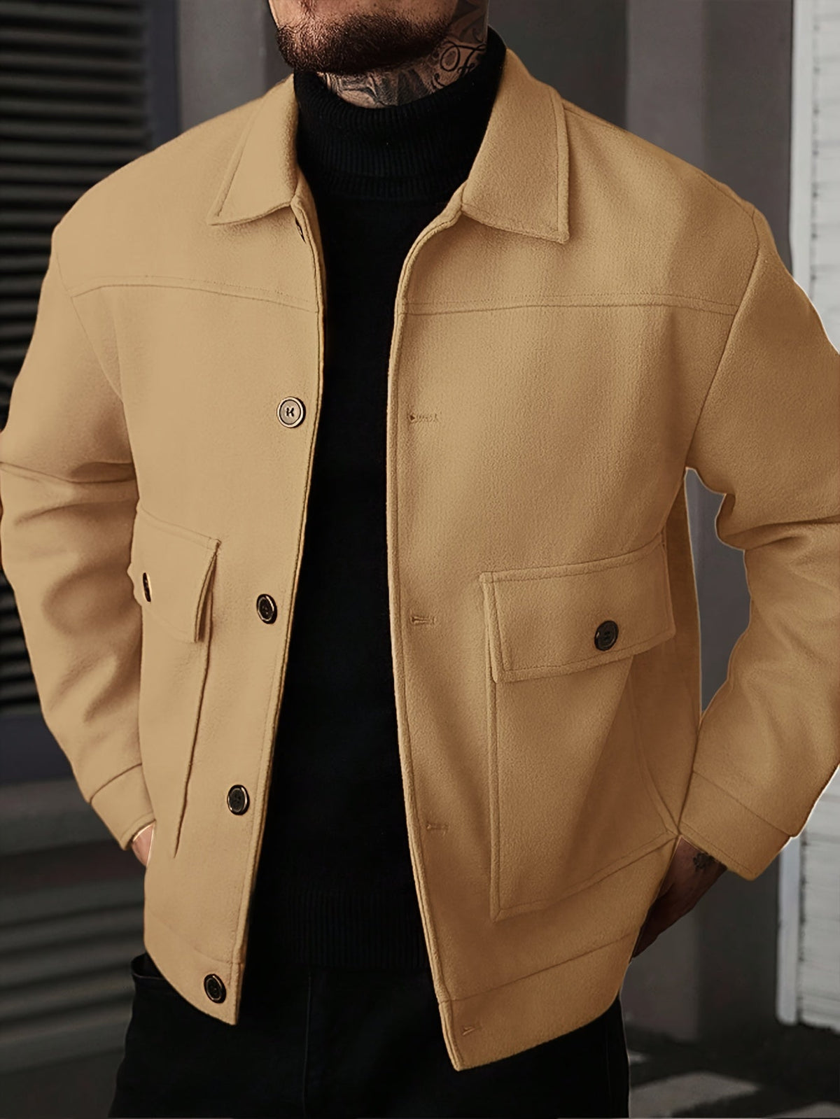 Helvano | Strukturierte Utility-Jacke für Herren