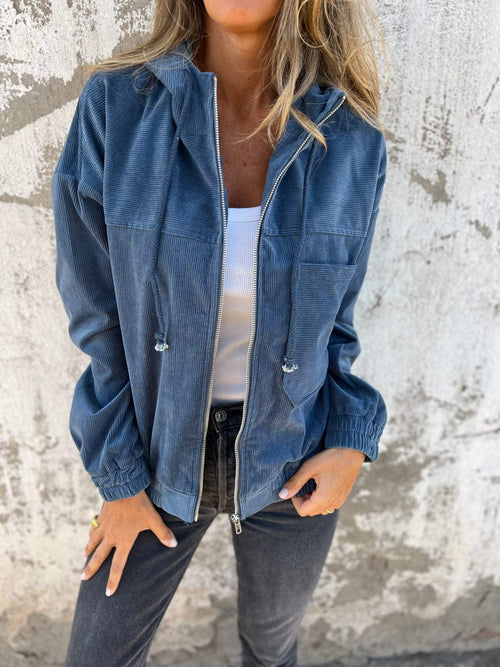 Helvano | Cordjacke mit Reissverschluss für Damen