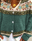 Helvano | Gemusterte Herren-Strickjacke mit Knopfleiste