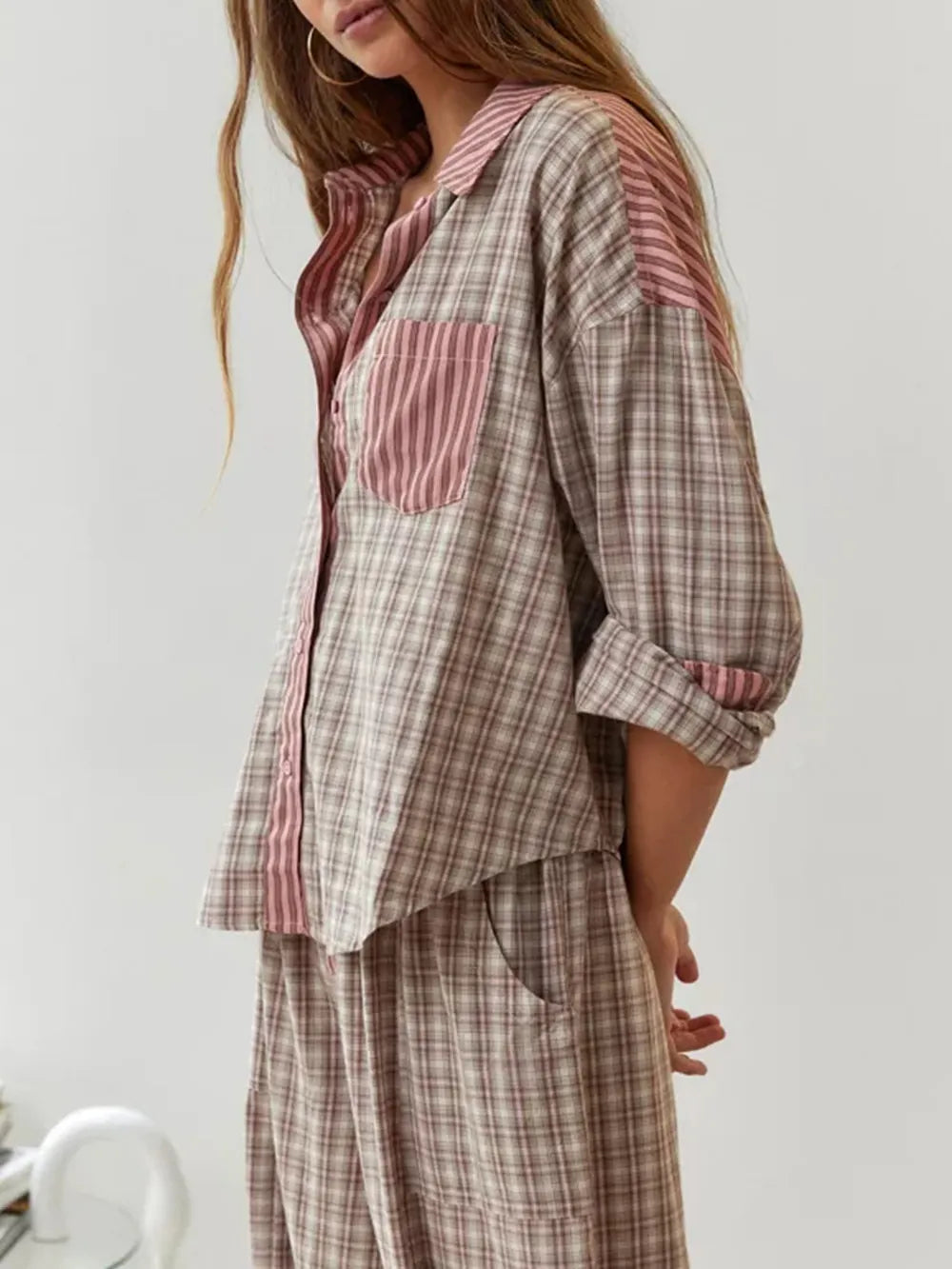 Helvano | Zweiteiliger Pyjama für Damen aus Baumwolle