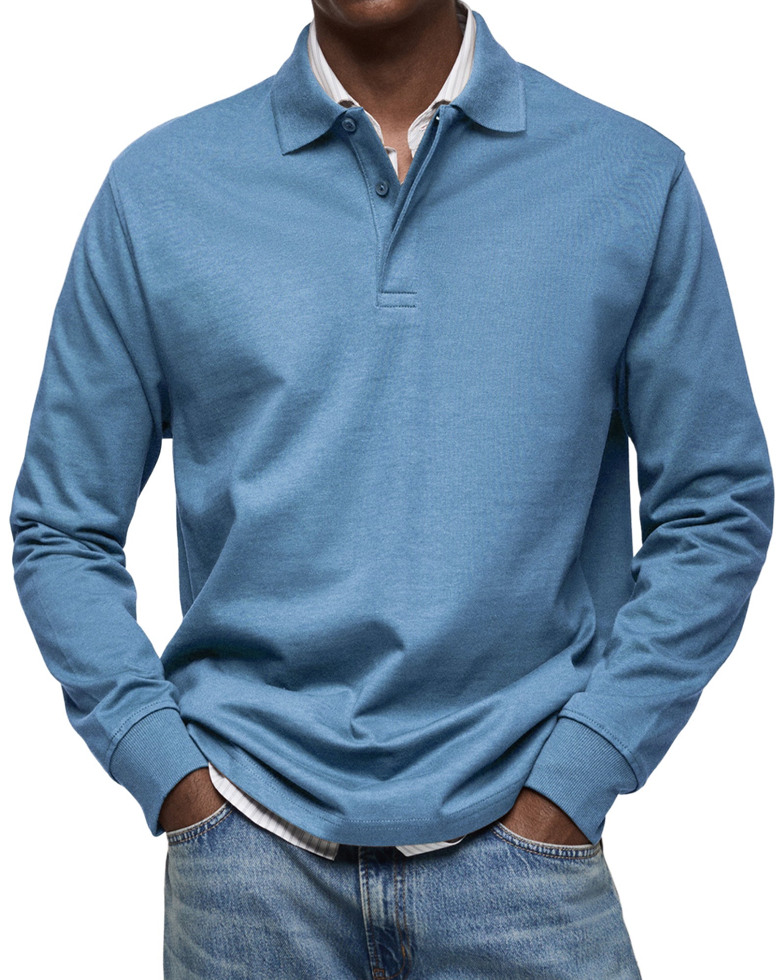 Helvano | Langarm-Poloshirt für Herren