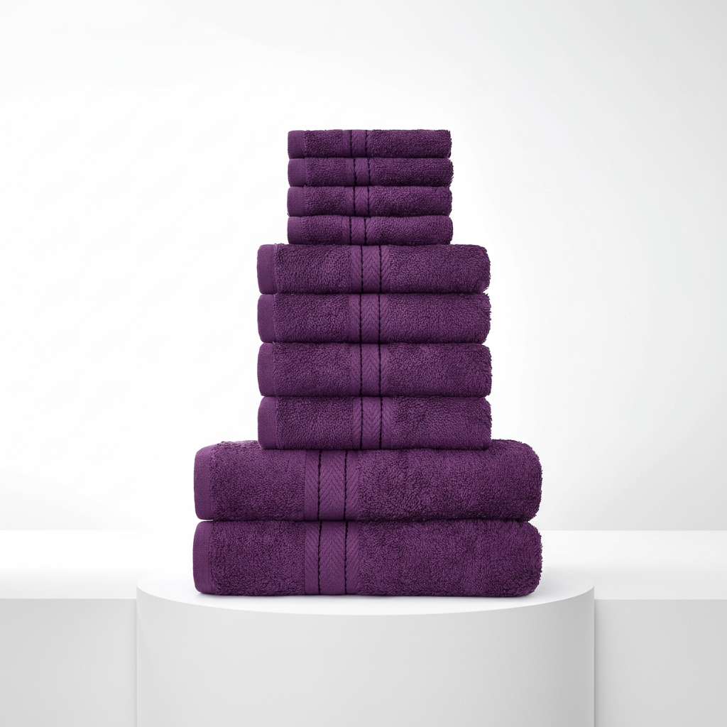 Helvano | 10-teiliges Handtuch-Set aus Baumwollmischung