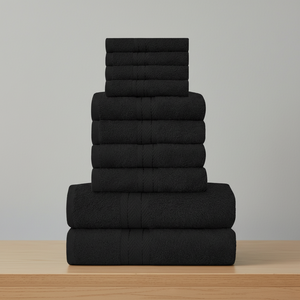 Helvano | 10-teiliges Handtuch-Set aus Baumwollmischung