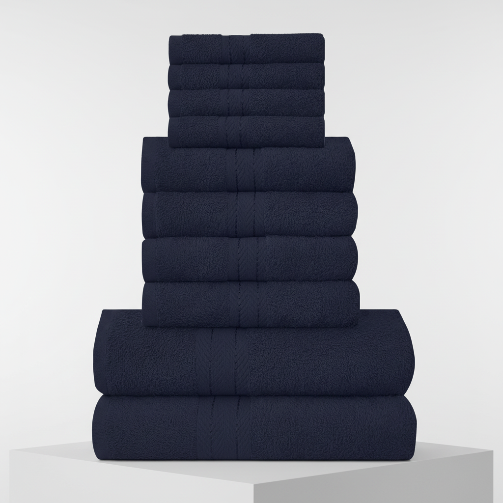 Helvano | 10-teiliges Handtuch-Set aus Baumwollmischung