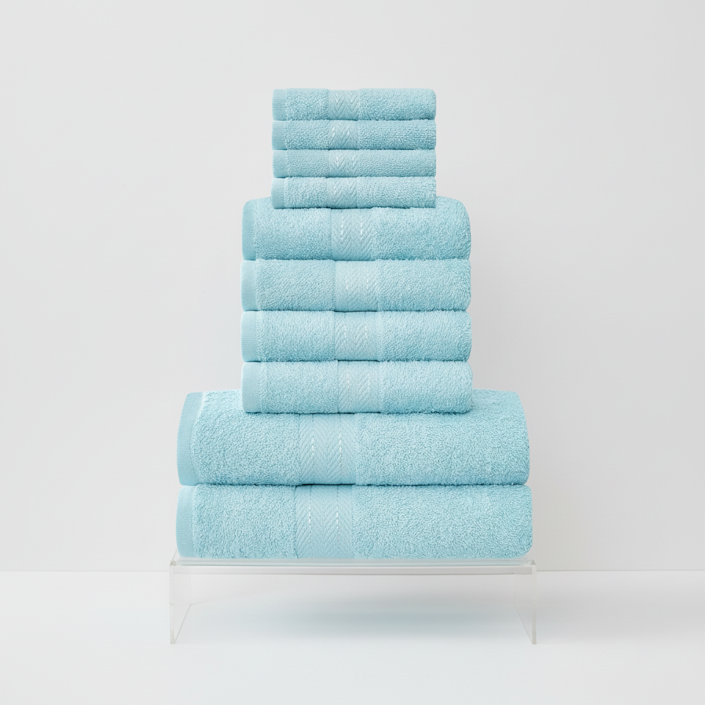 Helvano | 10-teiliges Handtuch-Set aus Baumwollmischung