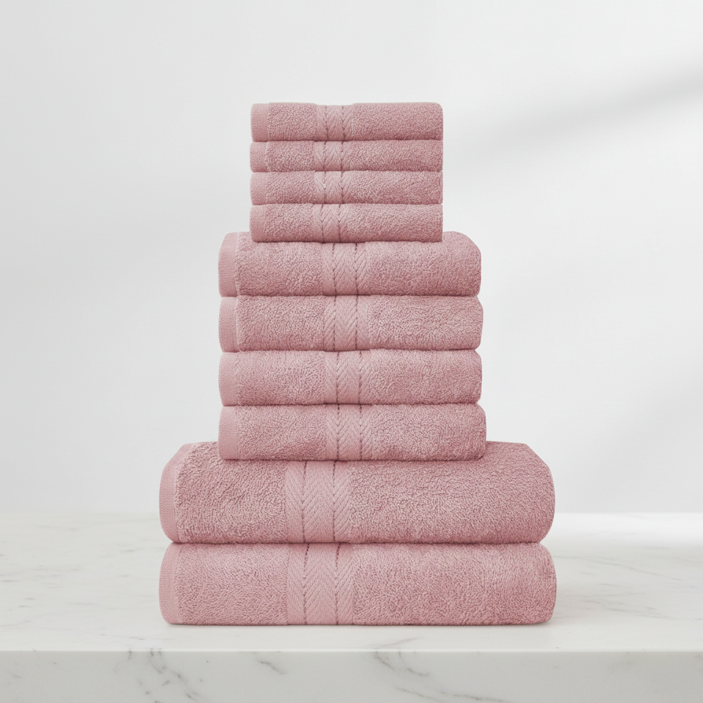 Helvano | 10-teiliges Handtuch-Set aus Baumwollmischung
