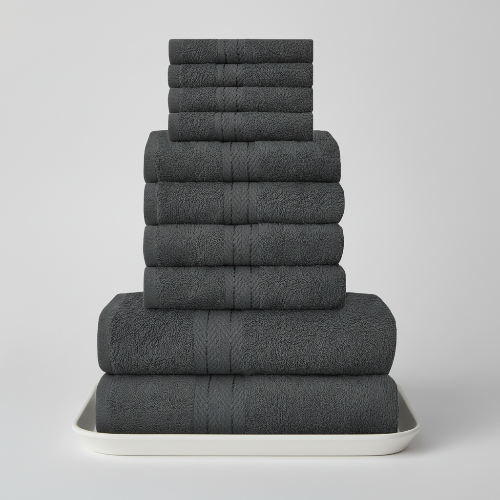 Helvano | 10-teiliges Handtuch-Set aus Baumwollmischung