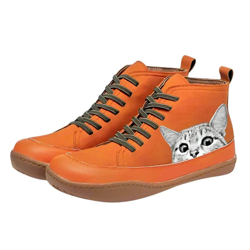Helvano | Stiefel mit Katzenmotiv für Damen