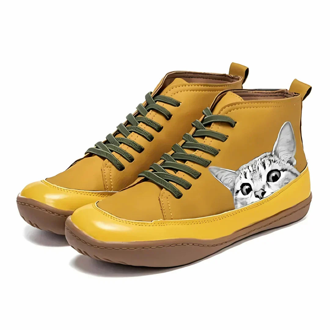 Helvano | Stiefel mit Katzenmotiv für Damen