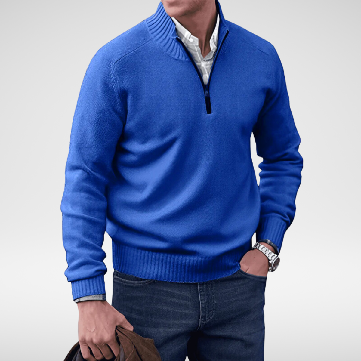 Helvano | Herren-Strickpullover mit Rundhalsausschnitt