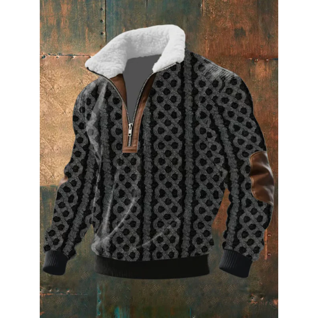 Helvano | Fleece-Pullover mit Stehkragen für Herren