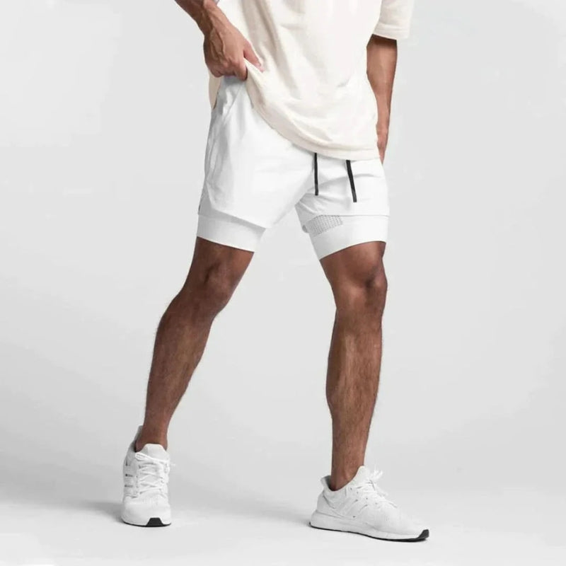 Helvano | 2-in-1 Sportshorts mit Innenhose für Herren