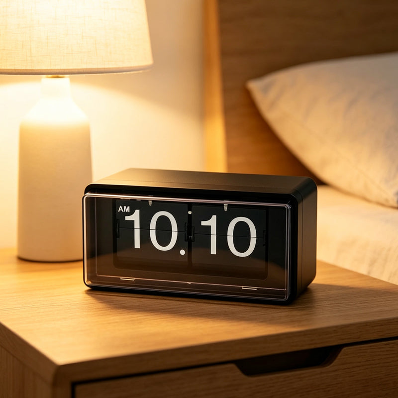 Helvano | Flip Clock im Retro-Stil mit automatischer Anzeige