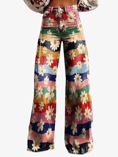 Helvano | Florale Retro-Hose für Damen