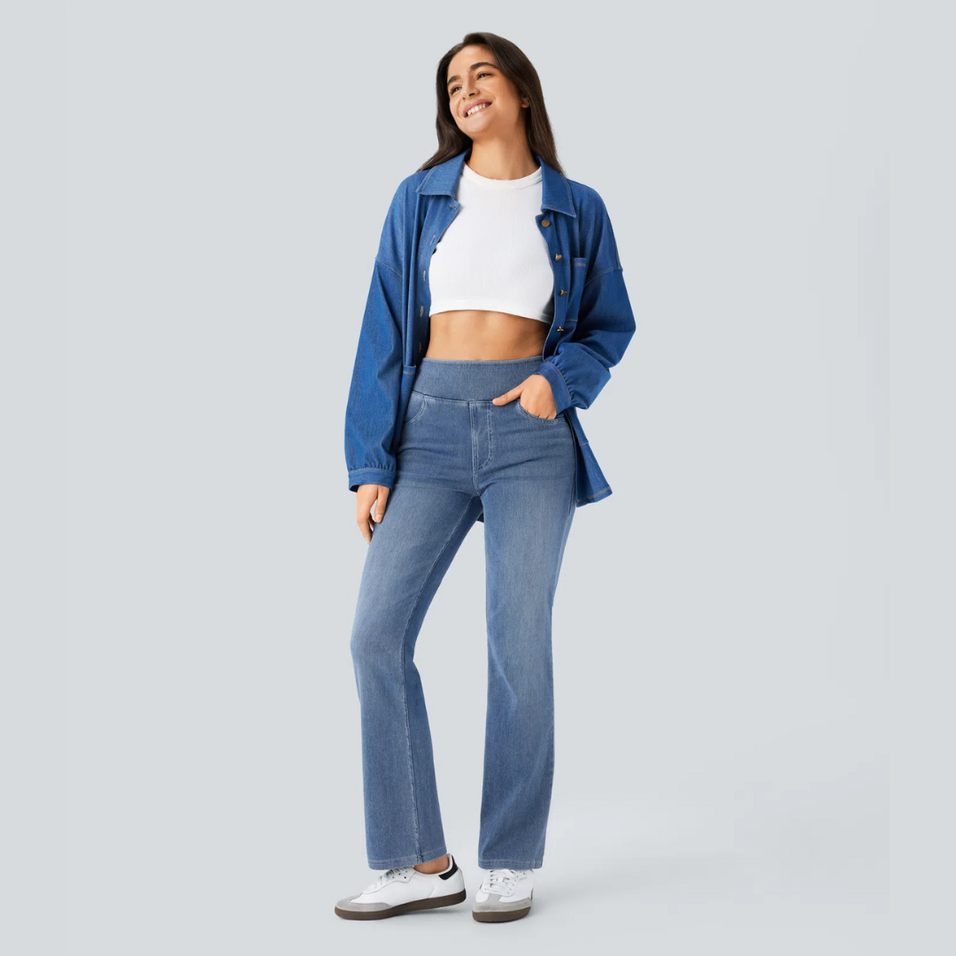 Helvano | Bootcut-Jeans mit hohem Bund für Damen