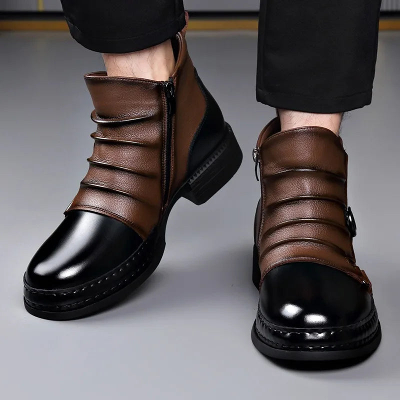 Helvano | Herren Stiefeletten mit Schnalle in Schwarz