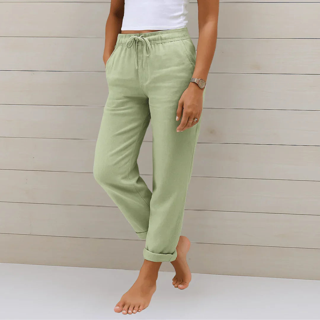 Helvano | Stretch-Leinenhose für Damen