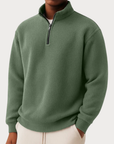 Helvano | Herren Strickpullover mit Zip-Kragen