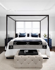 Helvano | Kuschelige Decke für Sofa & Bett in Schwarz
