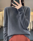 Helvano | Damen Strickpullover mit Rundhalsausschnitt
