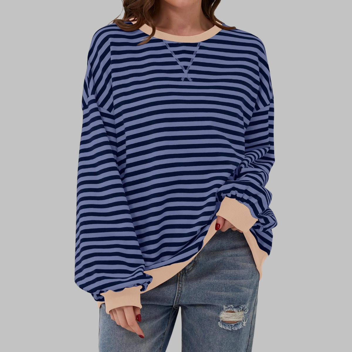 Helvano | Gestreiftes Langarm-Sweatshirt für Damen