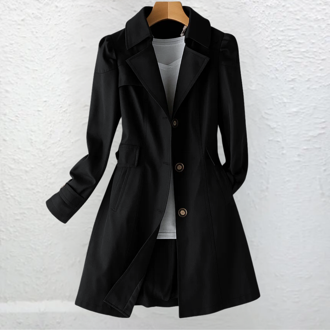Helvano | Damen Trenchcoat mit Reverskragen im Vintage-Stil