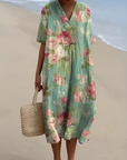 Helvano | Boho Blumenkleid mit lockerem Schnitt