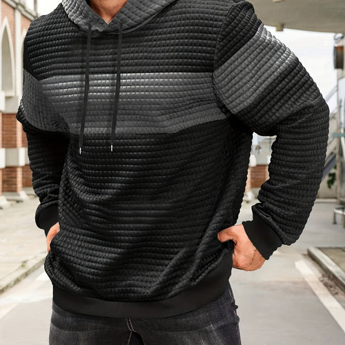 Helvano | Strukturierter Colorblock-Hoodie für Herren